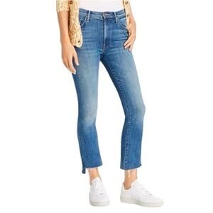 Mother The Insider Crop Step Fray Flared Jeans in Wild Game 27